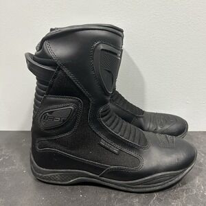 ICON Reign Motorcycle Riding Boot Woman's Size 8  Waterproof Side Zip Black